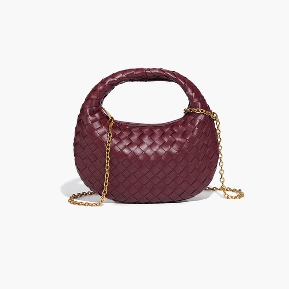 Commense Rounded Woven Zipper Handbag - Picture 5 of 8